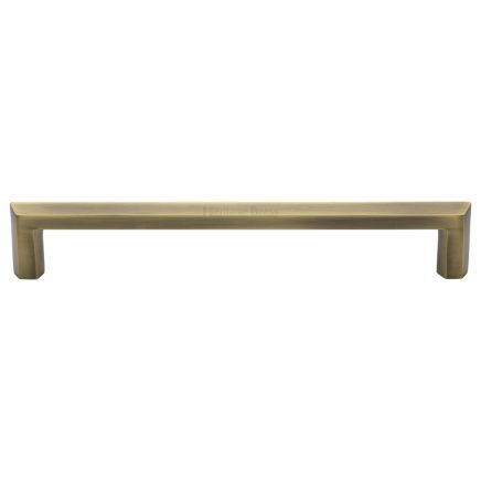 Heritage Brass Cabinet Pull Hex Profile Design 254mm CTC Antique Brass Finish