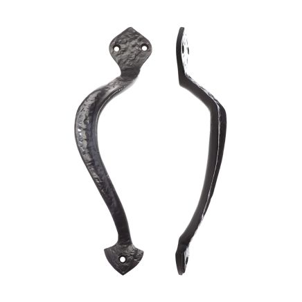 Zoo Hardware Offcentre Pull Handle - 9.5" - Left Hand - Black