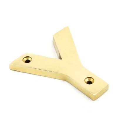 Polished Brass Letter Y