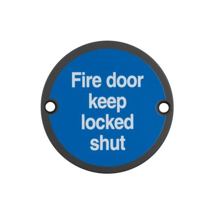 Stainless Steel Fire Door Keep Locked Shut 75mm Black - By Frelan Hardware - JS109MB