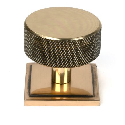 Polished Bronze Brompton Cabinet Knob - 38mm (Square)