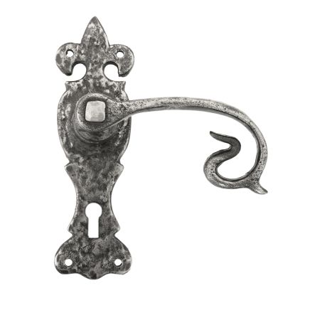 Natural Textured Curly Lever Lock Set