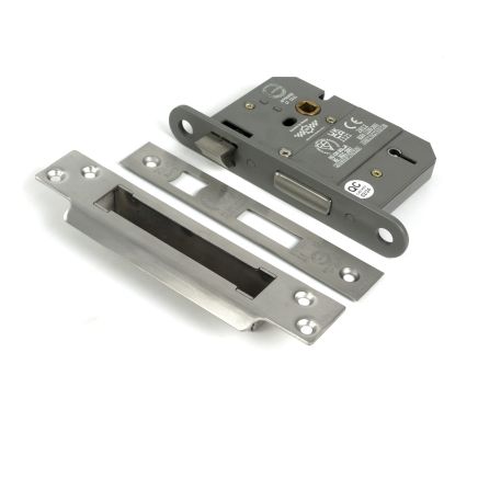 Satin Chrome 3" 5 Lever BS Sash Lock