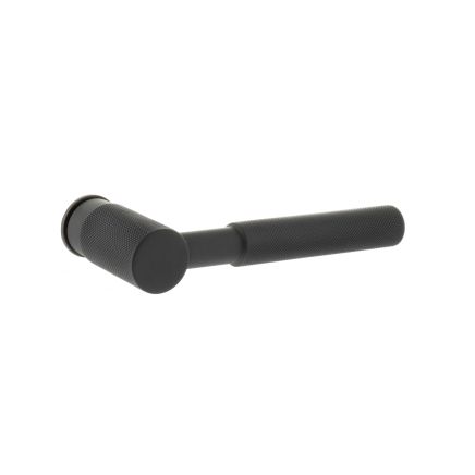 Millhouse Brass Mason Lever Door Handle on Concealed Round Rose - Urban Dark Bronze (Pair)