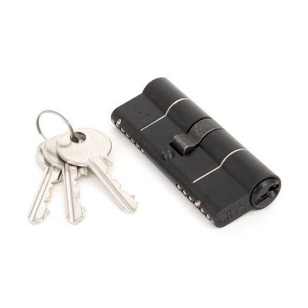 Black 40/40 6pin Euro Cylinder