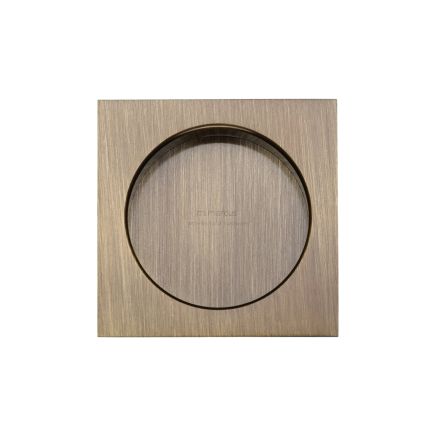 SLD Square Flush Pull Pair Antique Brass