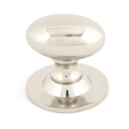 Polished Nickel Oval Cabinet Knob 40mm