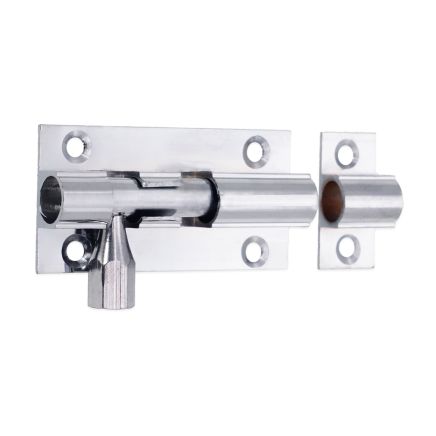 Brass Barrel Bolt 50mm Polished Chrome