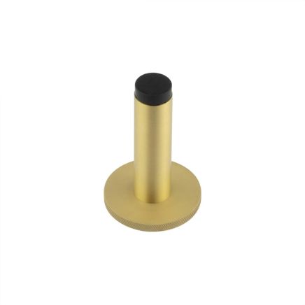 Burlington Plain Wall Mounted Door Stops Knurled Rose Satin Brass - By Frelan Hardware - BUR-970SB-969SB