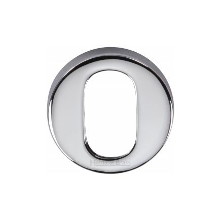Heritage Brass Oval Profile Cylinder Escutcheon Polished Chrome finish