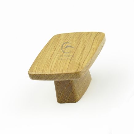 Wooden Cabinet Knob Quattro Design 16mm Oak Finish