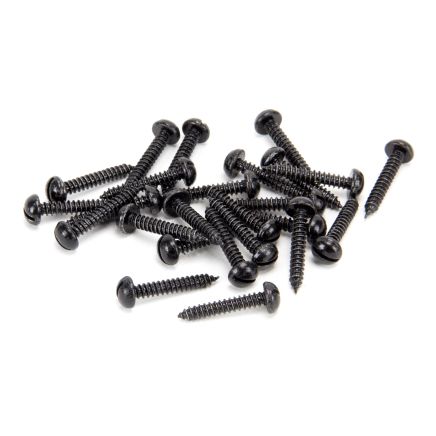 Black 8 x 1" Round Head Screws (25)