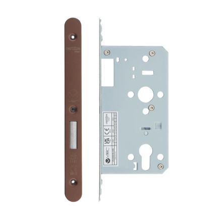 Zoo Hardware 2 Piece - DIN euro deadlock - backset 60mm - radius - Bronze