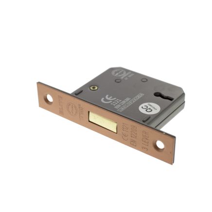 Atlantic 3 Lever Key Deadlock [CE] 3" - Urban Satin Copper