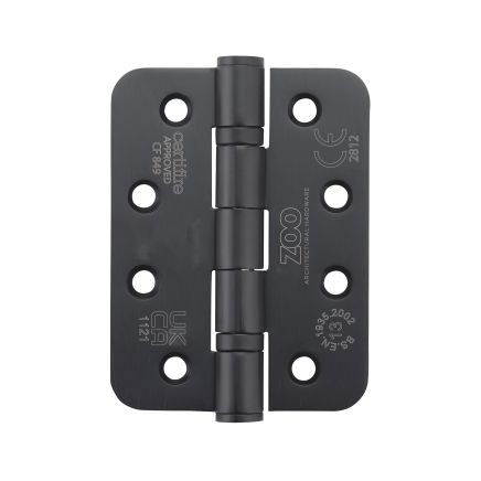 Zoo Hardware Grade 13 Ball Bearing Hinge - SS201 - Radius - CF849 - Matt Black