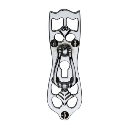 Heritage Brass Cabinet Pull Ornate Design Polished Chrome Finish