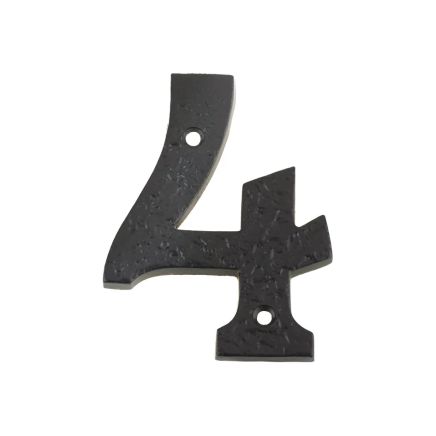 Zoo Hardware Numeral - No. 4 - 4" - Black