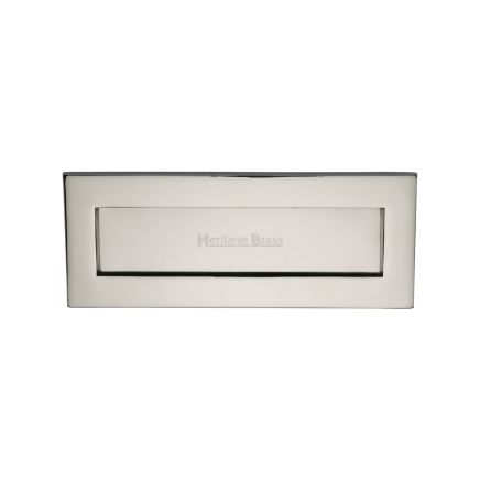 Heritage Brass Letterplate 10" x 4" Polished Nickel Finish