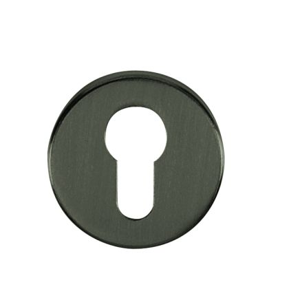 Tupai Rapido CurvaLine Euro Escutcheons on Round Rose - Titanium