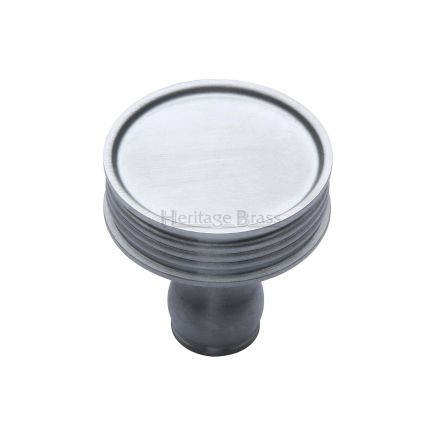 Heritage Brass Cabinet Knob Venetian Design 32mm Satin Chrome finish