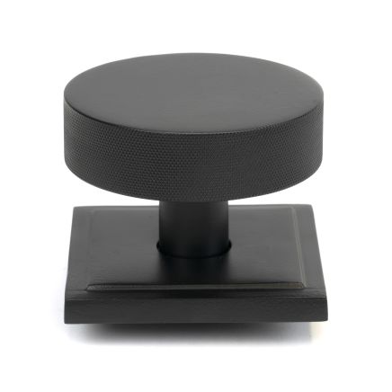 Matt Black Brompton Centre Door Knob (Square)