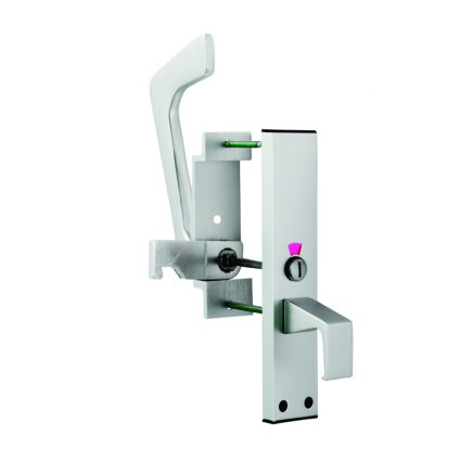 Disabled Toilet Handle Set  - Satin Anodised Aluminium