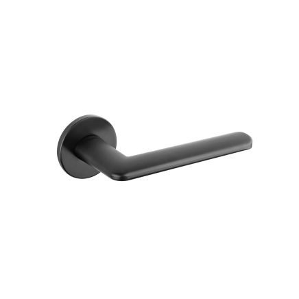 Tupai Rapido 5S Line Tavira Lever Door Handle on 5mm Slimline Round Rose - Pearl Black (Pair)