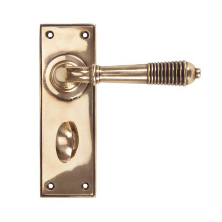 Polished Bronze Reeded Lever Bathroom Set
