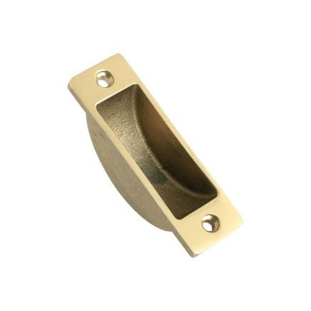 Zoo Hardware Easyclean Dust Socket for Flush Bolts Wood 62 x 19mm - Polished Brass