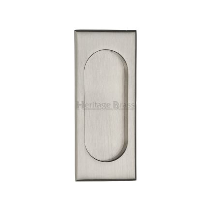 Flush Pull Handle 105mm Satin Nickel Finish
