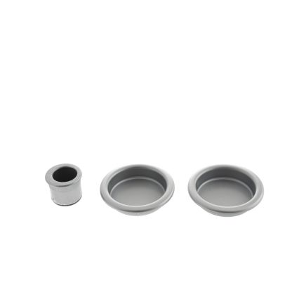 AGB Round Sliding Door Flush Pull - Satin Chrome