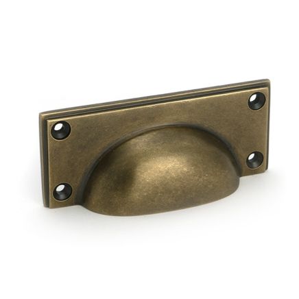 Burnished Brass Art Deco Drawer Pull