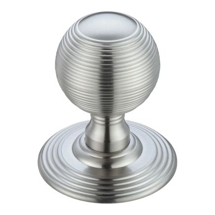 Zoo Hardware Ringed Mortice Knob - Concealed Fix - Solid - Satin Chrome