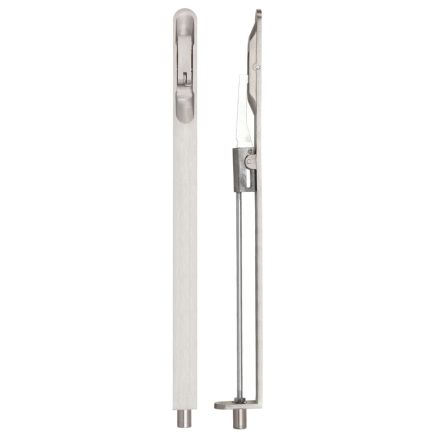 Zoo Hardware Lever action flush bolt - 20 x 305mm - radius - Satin Stainless