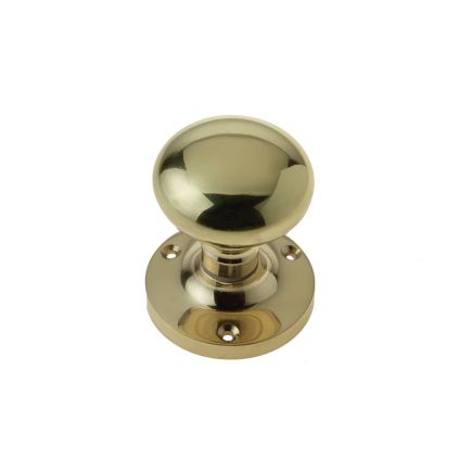 Jedo Kontrax Mushroom Mortice Door Knobs Polished Brass - By Frelan Hardware - JV35BPB