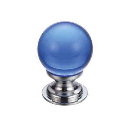 Zoo Hardware Glass Ball Cabinet Knob - Plain 30mm - Brass