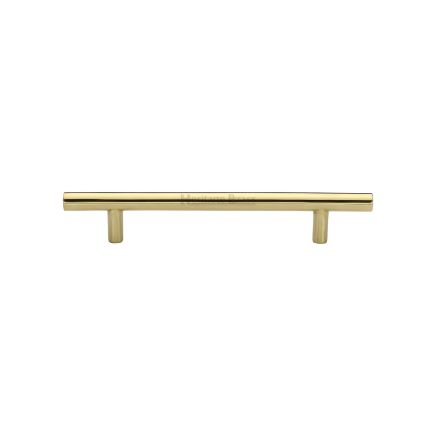 Heritage Brass Cabinet Pull Bar Design 128mm CTC Polished Brass Finish