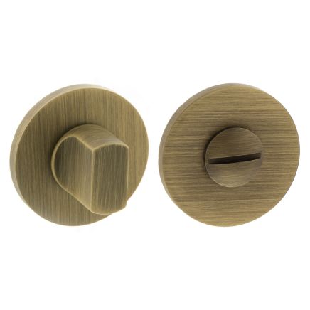 Millhouse Brass WC Turn and Release on 5mm Slimline Round Rose - Yester Bronze