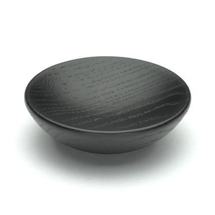 Wooden Cabinet Knob Bowl Design 65mm Black Ash Finish