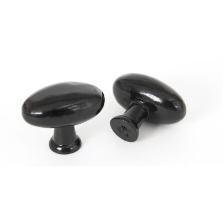 Black Oval Cabinet Knob