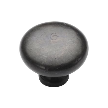 Rustic Dark Bronze Cabinet Knob Round Design 38mm