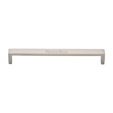 Heritage Brass Cabinet Pull Wide Metro Design 192mm CTC Satin Nickel Finish