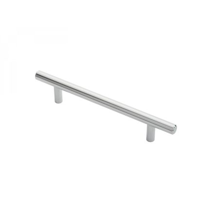 Steel T-Bar Handle 128mm - Polished Chrome