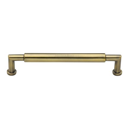 Heritage Brass Cabinet Pull Bauhaus Round Design 203mm CTC Antique Brass Finish