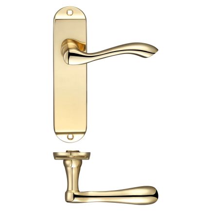 Zoo Hardware Arundel Lever Latch Furniture - Short Plate 175 x 42mm - Brass