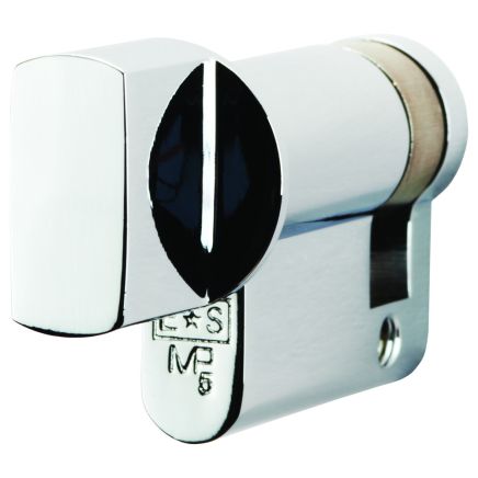 Euro Single Thumbturn 45mm - Satin Chrome