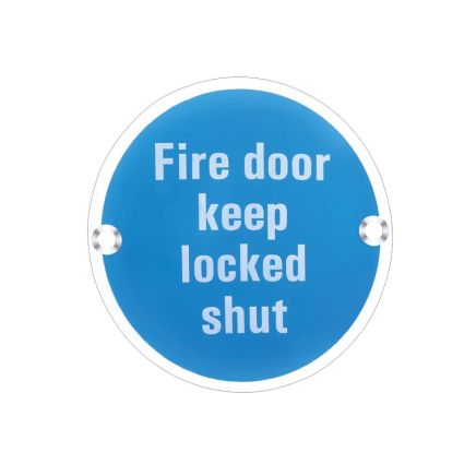 Zoo Hardware Fire Door Keep Locked Shut - 76mm dia - Stainless Steel