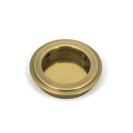 Aged Brass 60mm Art Deco Round Pull