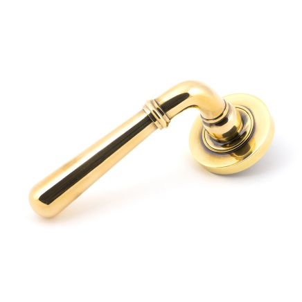 Aged Brass Newbury Lever on Rose Set (Plain) - Unsprung
