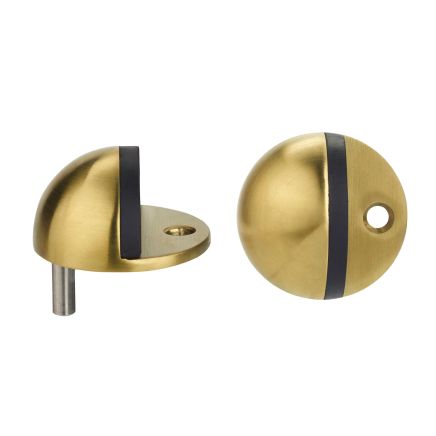 Zoo Hardware Door stop - floor mounted - oval - 45mm - PVD Satin Brass